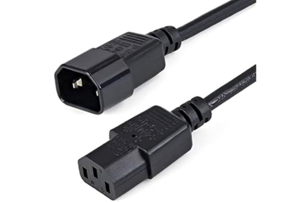 StarTech .com Standard Computer Power Cord Extension – C14 till C13 – spänningsförsörjningsförlängningskabel – IEC 320 EN 60320 C13 – IEC 320 EN 60320 C14-1 m