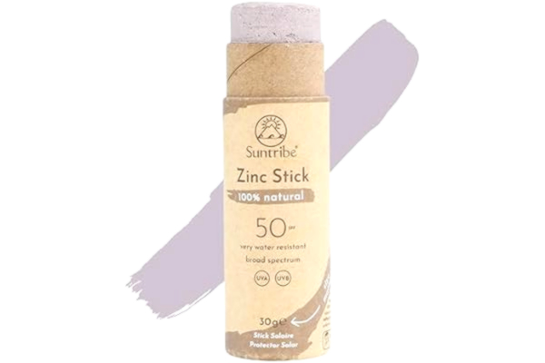 Suntribe  Natural Mineral Zinc Sun Stick SPF 30/30 g, Reef Safe, Mineralisk, Ekologisk Zinksolkräm/Sunstick för Sport & Surf - Mycket Vattenresistent - Zero Waste - Mud Tint