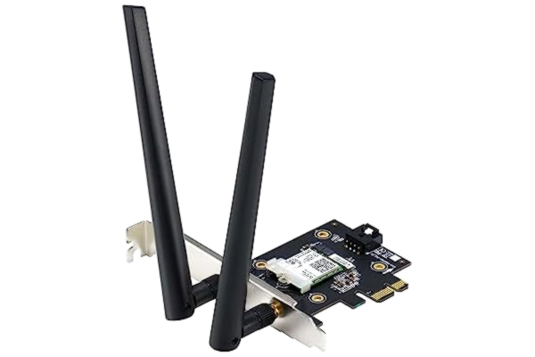Asus  PCE-AX3000 PCIe-kort (Bluetooth 5.0 Wi-Fi 6 AX3000 Dual Band, 2 x antenner, DFS)