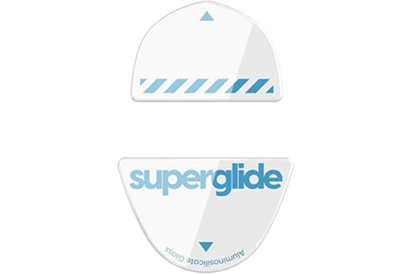 Logitech Superglide – Patins de Souris en Verre Ultra résistant, Ultra Rapide, Lisse et Durable pour Logitech G303 Shroud [Blanc]