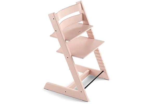Stokke Tripp Trapp stol från Stokke, serene rosa – justerbar, justerbar stol för småbarn, barn och vuxna – praktisk, bekväm och ergonomisk – klassisk design