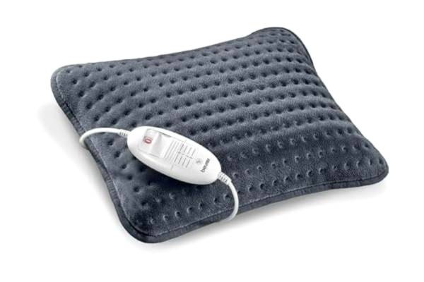 Beurer  HK 48 Mysig värmekudde för soffa med snabb uppvärmning, 3 upplysta temperaturnivåer och automatisk avstängning, extra mjuk vändbar kudde