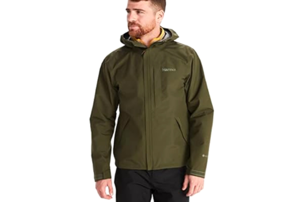 Marmot  Homme Minimalist Jacket, Veste imperméable GORE-TEX, manteau de pluie résistant au vent pour le vélo, coupe-vent hardshell respirant de mi-saison, Nori, L