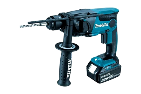 Makita  Akumulatorowy młot udarowo-obrotowy do SDS-PLUS 18 V / 5,0 Ah, 2 akumulatory i ładowarka w MAKPAC, 1 sztuka, DHR165RTJ