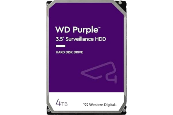 WD Western Digital 4TB WD Purple Surveillance Intern Hårddisk HDD - SATA 6 Gb/s, 256 MB cache, 3,5 tum - WD43PURZ