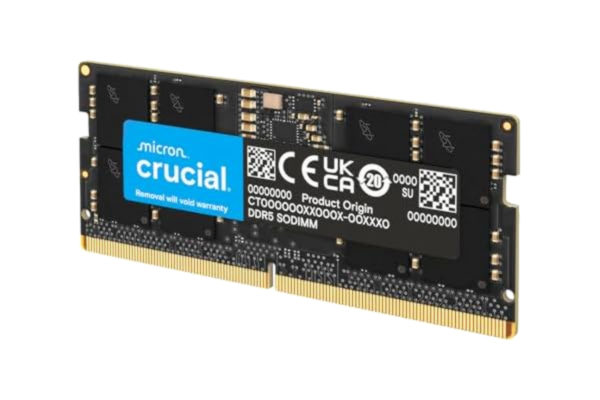 Crucial  DDR5 RAM 16GB 5600MHz SODIMM, Minne för Bärbar Dator, Mini PC, Högpresterande RAM (eller 5200MHz / 4800MHz), CL46 - CT16G56C46S5