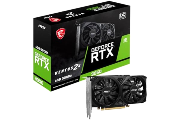 MSI  GeForce RTX 3050 VENTUS 2X OC - 6GB GDDR6 RAM - Grafikkort