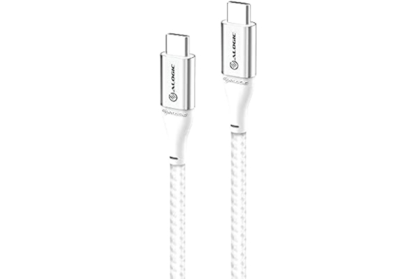 Alogic ALOGIC - Ultra USB-C till USB-C 5A/480 Mbps kabel - silver (Längd: 30 cm)