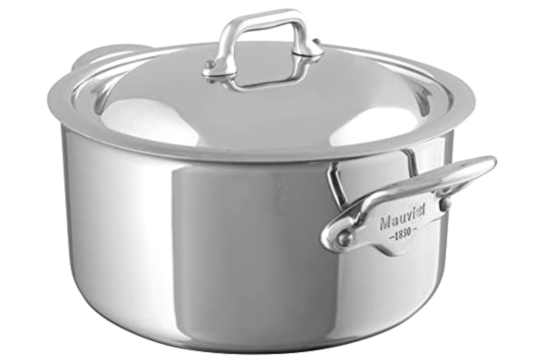 Mauviel  1830 "M'cook" såsgryta, ref. 523112, flerskiktat rostfritt stål, silver, 24 cm