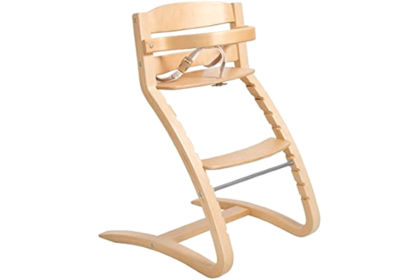 Roba Kids Roba Krzesło schodowe"Grow Up", designerskie krzesło wysokie, nowoczesne, drewniane krzesło rosnące wraz z dzieckiem po krzesło młodzieżowe, drewno, naturalne