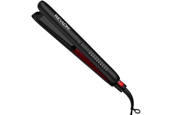 Revlon  Smoothstay Coconut Oil-Infused Hair Straightener (25mm Triple-Coated Ceramic Plates, Floating Plates with Rounded Edges, Customizable Temperature up to 235°C, Travel Pouch Included) RVST2211P