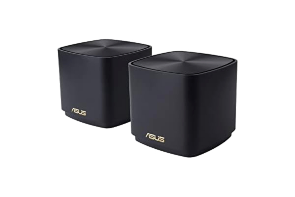 Asus ASUS ZenWifi AX Mini (XD4) 2-pack Wi-Fi 6 AX1800 (dekt tot 446 m², eenvoudige installatie, beveiligingsfuncties en ouderbesturing), zwart