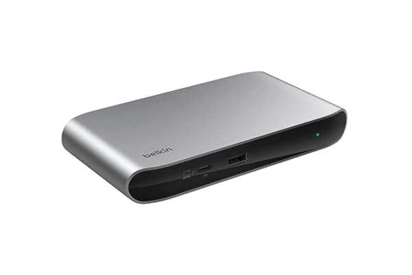 Belkin  Connect Thunderbolt 4 dockningsstation, 5-i-1 USB-C-multiport-kärnhubb med 96 W kraftleverans för bärbara datorer och Windows, 8K- eller två 4K-bildskärmar; med Thunderbolt