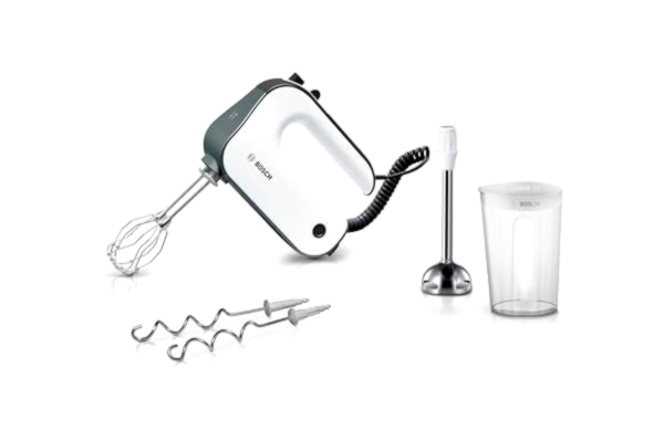 Bosch  Styline 500 MFQ49700 Elvisp med tillbehör, Vit, Grå, Flera delar
