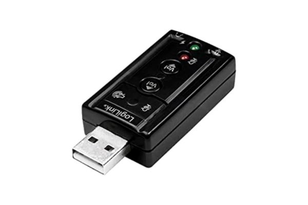 LogiLink  UA0078 – USB-ljudkort med Virtual 7.1 ljudeffekt, högtalar/mikrofon/headset/IP-telefon Anslut till datorn