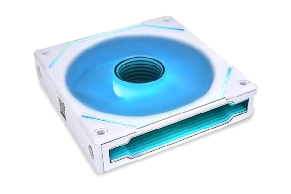 Lian Li LIAN LI PC husfläkt 120 mm ARGB-fläkt, vit "UNI SL-INF 120" – tyst och effektiv 7 stift speldatorfläkt 120 mm fläkt med justerbar belysning