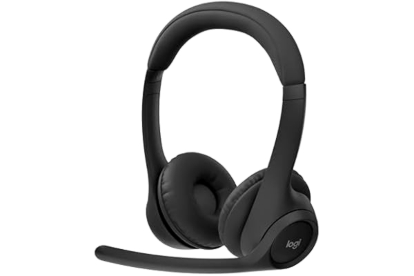 Logitech  Zone 300 – trådlöst Bluetooth-headset med brusreducerande mikrofon, kompatibelt med Windows, Mac, Chrome, Linux, iOS, iPadOS, Android - Svart
