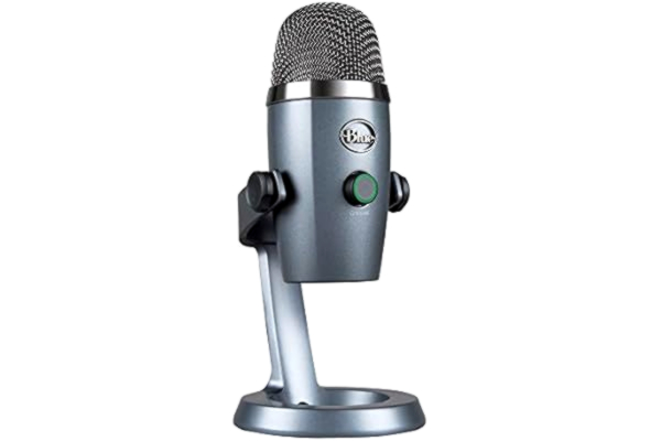 Blue Microphones Logitech for Creators Blue Yeti Nano premium USB-mikrofon för inspelning, streaming, gaming, podcasting, Grå