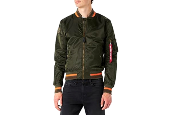 Alpha Industries ALPHA INDUSTRIES Tipped MA-1 LW à pointe, Verde Oscuro, M Homme