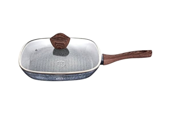 Berlinger Haus  Forest Line- Original Brown Grill Poêle avec couvercle 28 cm, BH/1599 en acier inoxydable 18/8