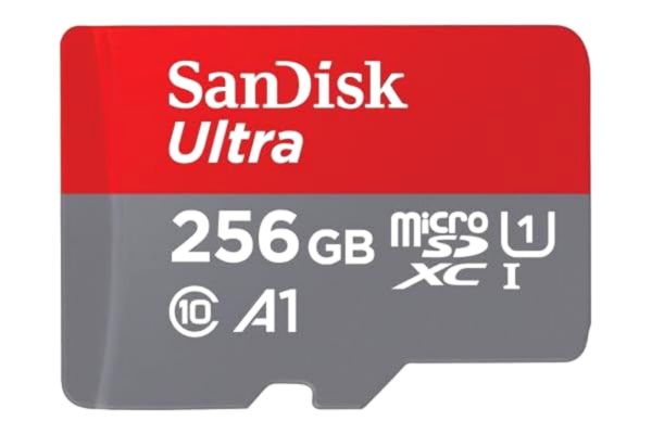 SanDisk  Ultra 256GB microSDXC kort + SD-adapter, för Android-smartphones och surfplattor, upp till 150 MB/s, med A1 App Prestanda, UHS-I, Kort 10, U1