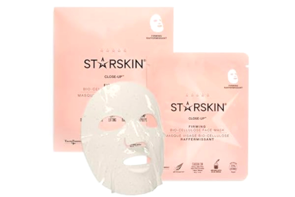 Starskin STARSKIN Close-Up Bio-Cellulosa Ansiktsmask, 40g, Uppstramande Koreansk Hudvård med Kokosnöttsvatten, för alla Hudtyper