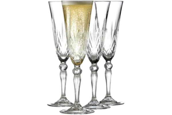 Lyngby By Hilfling Lyngby Glas Krystal Melodia Champagneglas 16 cl 4 st Klar