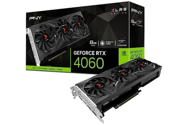 PNY  GeForce RTX 4060 XLR8 EPIC-X RGB Triple - 8GB GDDR6 RAM - Näytönohjaimet