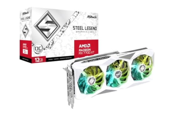 ASRock  Radeon RX 7700 XT Steel Legend - 12GB GDDR6 RAM - Näytönohjaimet