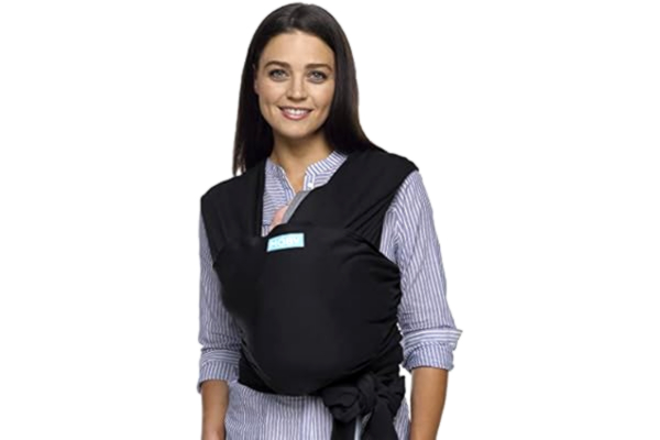 Moby Wrap  Baby Carrier | Evolution | Baby Wrap Carrier for Newborns & Infants | #1 Baby Wrap | Baby Gift | Keeps Baby Safe & Secure | Adjustable for All Body Types | Perfect for Mom & Dad | Black