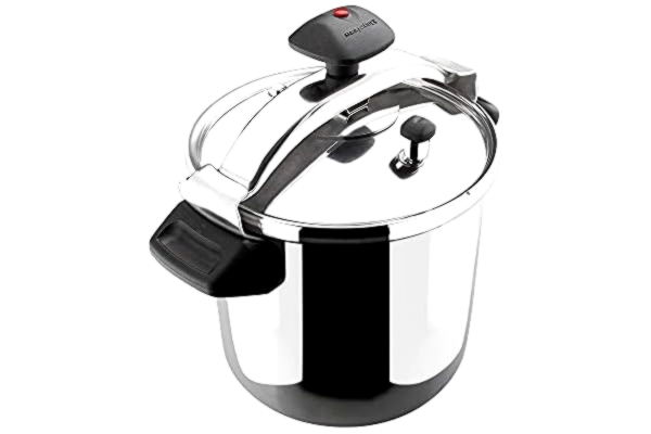 Magefesa  Inoxtar Stainless Steel Pressure Cooker, Black, 8 Litres