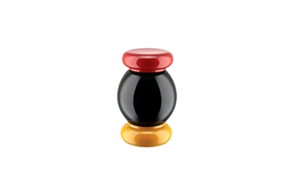 Alessi  ES18 Salt, peppar och kryddkvarn i bokträ, 100 värdekollektion, röd, gul, svart