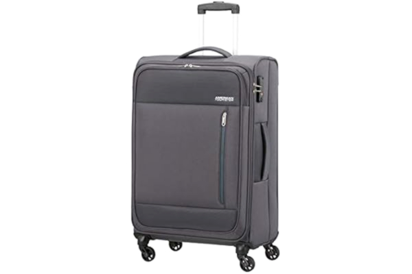 American Tourister  Heat Wave, szary (Charcoal Grey), Spinner M (68 cm - 65 L), Spinner M (68 cm - 65 l)