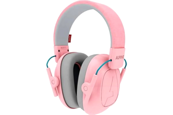 Alpine Hearing Protection Alpine Muffy Kids – Hörselskydd för barn – Earmuffs för åldrarna 3–16 år - Premium bullerdämpande hörselkåpor speciellt utformade för barn – Bekvämt hörselskydd med justerbart huvudband - Rosa