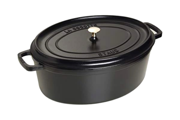 Staub  Cast Iron Roaster/Cocotte, Oval 29 cm, 4.25 L, Black
