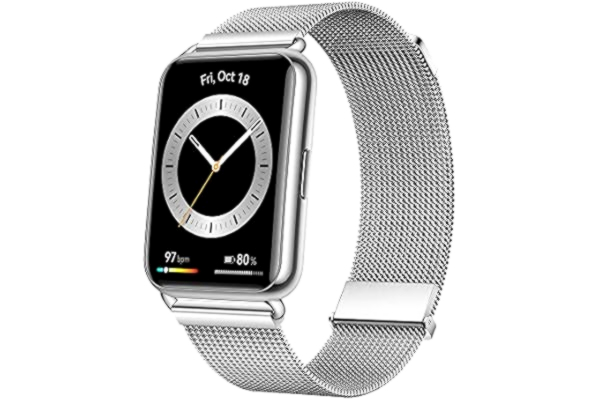 Huawei  Montre connectée Watch Fit 2 Elegant bracelet milanais Argent
