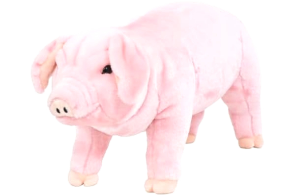 vidaXL  Stående leksaksgris plysch rosa XXL