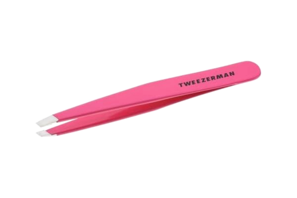 Tweezerman TWEEZERMAN Pincett (snedställda spetsar, ögonbrynspincett, professionell kvalitet, rostfritt stål), Pretty in Pink