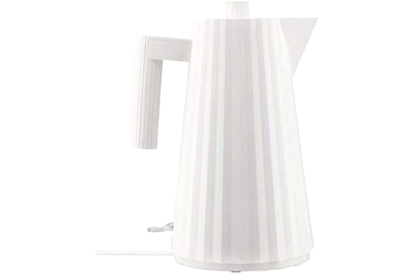 Alessi  Plissè MDL06 W/UK - design czajnik elektryczny z żywicy termoplastycznej, angielska wtyczka, 170 cl, biały