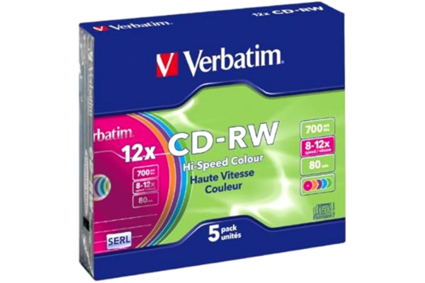 Verbatim  CD-RW Colour 12x CD-RW 700MB 5pc(s)