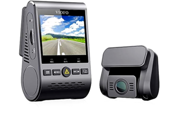 Viofo VIOFO A129 Duo Dual Autocamera Dashcam met GPS, 5 GHz WiFi WLAN mobiele telefoonbewaking, Full HD 1080P 2 lens, camera voor achter, 24 uur parkeerbewaking bewegingsdetectie, G-sensor, loopopname