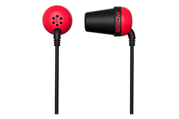 Koss  PLUG R headphone Intraaural In-ear Red - Koss PLUG R, Intraaural, In-ear, Wired, 10-20000 Hz, 1.2 m, Red