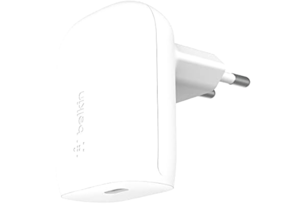 Belkin  30 W USB-C Väggladdare Med PPS, PowerDelivery, USB-IF Certifierad PD 3.0 Snabbladdning för iPhone 15, 14, 13, Galaxy S23, S22, iPad, Tab, Pixel, AirPods, MacBook Air och Fler