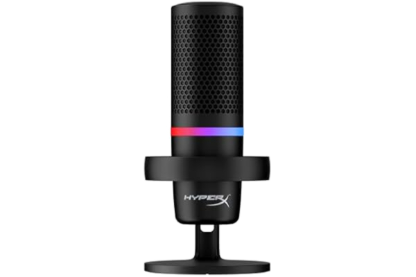 HyperX  DuoCast – RGB USB-kondensatormikrofon för PC, PS5, PS4, Mac, lågprofils stötfäste, kardioid, rundstrålande, popfilter, förstärkningskontroll, spel, streaming, podcasts, Twitch, YouTube, Discord