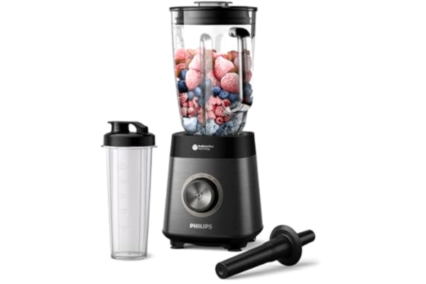 Philips  5000 Series Blender - 1200W motor. ProBlend Plus-teknik. Delar som tål maskindisk. Automatiserad rengöring. 2 liters kapacitet. Svart (HR3041/00)