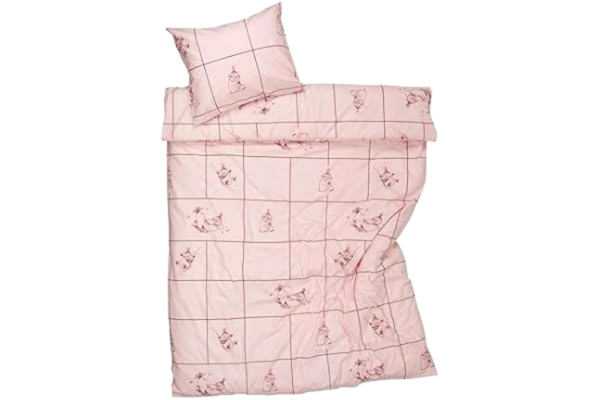 Moomin Arabia Mumin påslakan örngott set Little My Squares 150 x 210 cm