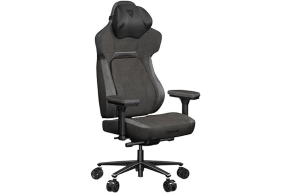 Aerocool ThunderX3 CORE Loft gamingstol, ergonomisk, SYNC6 sexfaldig justerbarhet, CORED.RDY 360-teknik, avtagbar nackstödskudde, mångsidig 3-i-1 fotstöd, svart