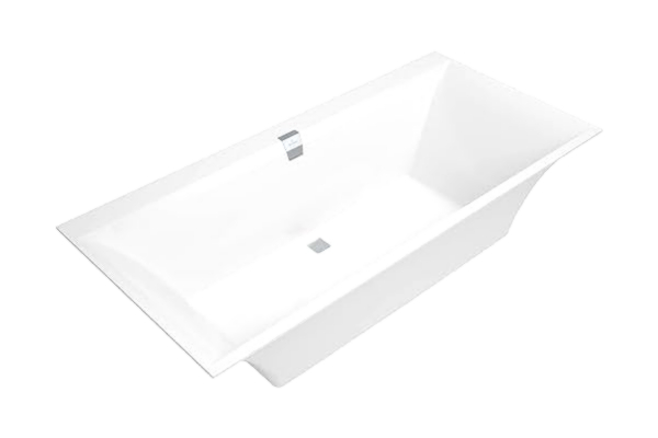 Villeroy & Boch Villeroy och Boch Quaryl rektangulärt bad Squaro Edge 12 Duo, 1900x900mm, inkl. Avfall och överflödssats, inkl badfötter, Färg: vit-alpin, UBQ190SQE2DV-01