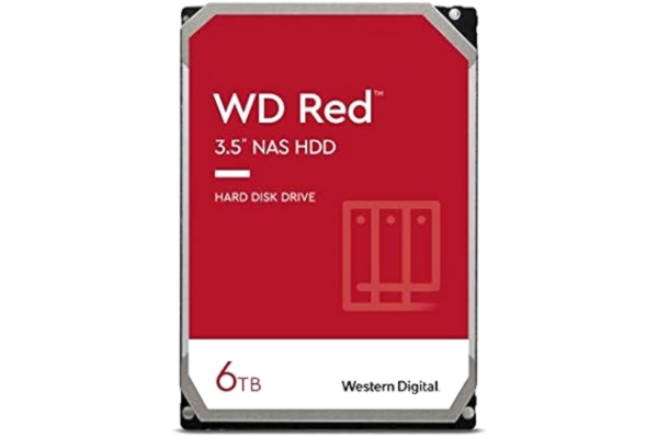 WD  Red 6 To NAS 3,5” Disque dur interne - Classe 5400 RPM, SATA 6 Gb/s, SMR, 256 Mo Cache