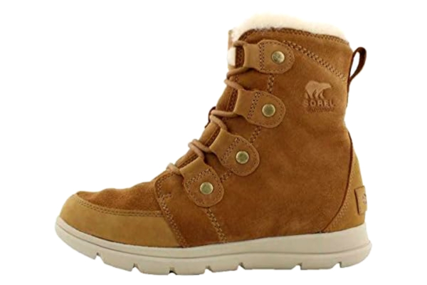 Sorel  Explorer Joan Waterproof bottes d'hiver imperméables pour femme, Marron (Camel Brown x Ancient Fossil), 43 EU